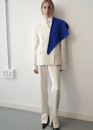 Mango Foulard misto lana e cashmere blu - Donna - Taglia unica - MANGO