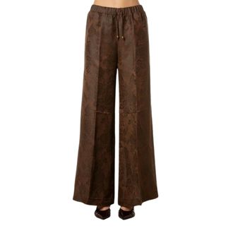 True Royal Pantalone a fantasia - Dames - Broeken - Bruin - Maat: XS Linnen