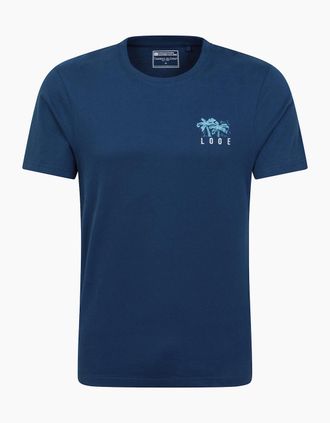 Mountain Warehouse Mens Mountain Warehouse Mens Looe Printed Organic T-Shirt - Navy - Size: 38