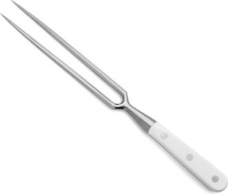 Arcos Tenedor Arcos Riviera Blanc 233324 De Acero Nitrum, Con Mango De Polioximetileno De 18 Cm En Estuche