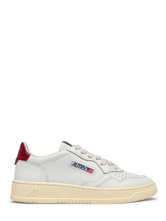 Autry Low-Top Leather Sneakers with Contrasting Heel Tab