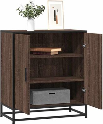 vidaXL Credenza Rovere Marrone 68x35x76 cm in Truciolato e Metallo - Vidaxl