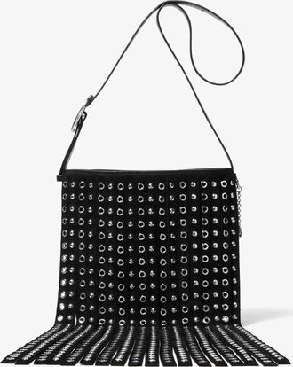 Michael Kors Nolita Small Studded Fringed Suede Messenger Bag