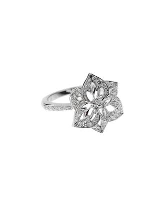 Boucheron 18K 0.57 ct. tw. Diamond Small Flower Cocktail Ring (Authentic Pre-Loved)