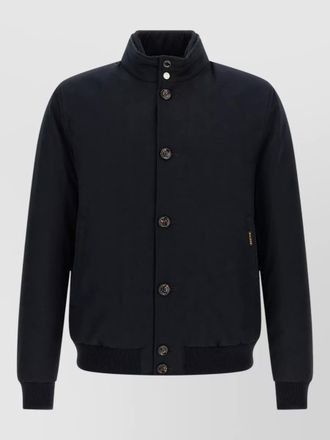 Moorer janos bomber jacket acqua line high collar