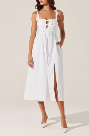 ASTR the Label Helia Sleeveless A-Line Dress in White at Nordstrom Rack, Size Medium