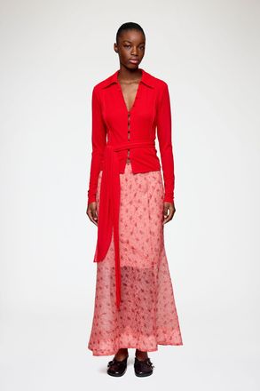 Ganni Skirt in Printed Shibori Organza - Size 34 Lantana