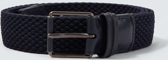 Ermenegildo Zegna Braided leather-trimmed belt