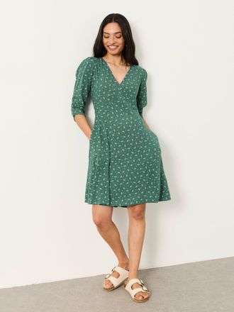 Fat Face FatFace Anya Green Paisley Petite Mini Dress
