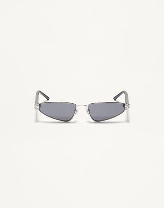 Valentino Occhiale Cat-eye In Metallo Donna SILVER/NERO/GRIGIO 57