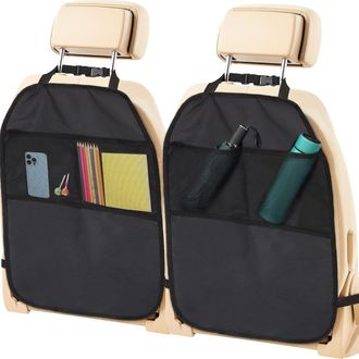 OEM Protector De Asiento Trasero Para Coche, Organizador Para Coche Con 2 Bolsillos De Malla, Alfombrillas Protectoras Para El Asiento Del Coche, 2 Piezas