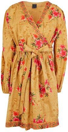 8 by YOOX PRINTED ORGANIC COTTON WRAP DRESS