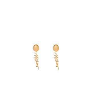 Moschino Earrings, female, Yellow, Size: ONE SIZE Metal Clip-On Earrings