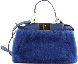 Fendi Peekaboo Bag Fur Micro satchel - Blauw