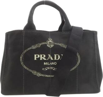 Prada Pre-owned Tote Bags, female, Black, Size: ONE SIZE Pre-owned Vintage Tote Bag
