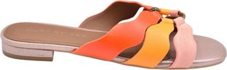 Kurt Geiger Sun Wave Flat Sandal - Dames - Sandalen - Veelkleurig - 36 EU - Leer - Schoenen