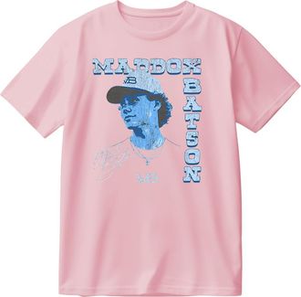 Generic Maddox Batson Photo Cotton T-Shirt Round Neck Short Sleeve Women Men Casual Streetwear Tee (Pink,S)