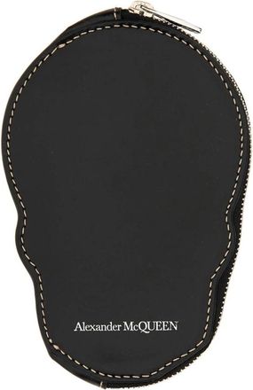 Alexander McQueen Skull Coin Purse - Heren - Portefeuilles - Zwart - ONE Size - Leer - Accessoires