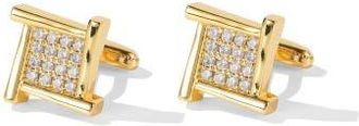 Classicharms Atlas Square Cufflinks in Gold/clear at Nordstrom