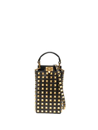 Valentino Garavani 2000-2017 Leather Rockstud Alcove Smartphone Case satchel - Nero