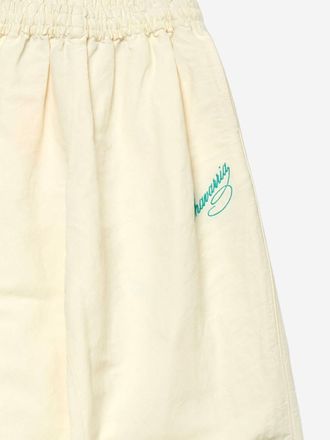 Willy Chavarria Mens Pants Cream Viscose-Blend Polyester Trousers