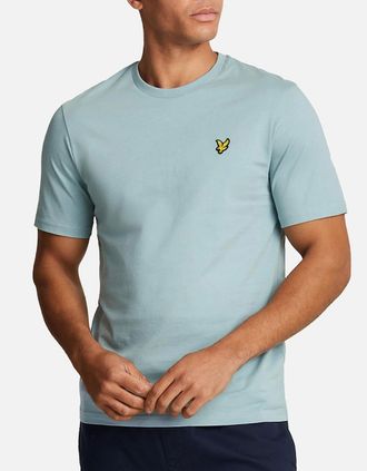 Lyle & Scott Mens Lyle Scott Mens Short Sleeve T Shirts Regular Fit Crew Neck Summer Cotton Tee - Blue - Size: 38