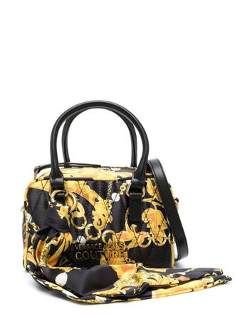 Versace Jeans Couture baroque-print tote bag - women - Nylon/Polyester/Polyester/Polyurethane - One Size - Black