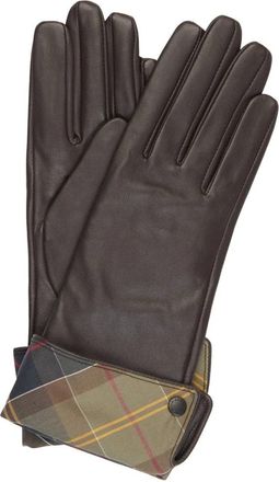 Barbour Lady Jane Leather Gloves - Dames - Handschoenen - Bruin - L - Leer - Accessoires