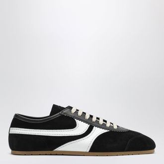 Dries Van Noten Sneaker nera e bianca in pelle e suede