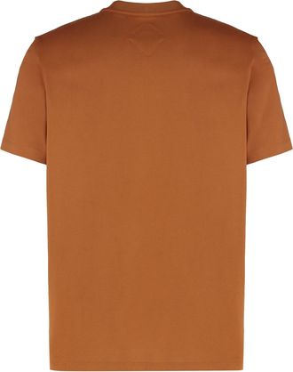 MCM Mens Saddle Brown Cotton Crew-Neck T-Shirt T-Shirts And Polos