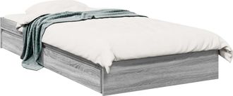 vidaXL Estructura De Cama Con Almacenamiento Sonoma Gris 80 X 200 Cm Vidaxl
