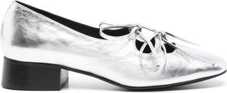 Nicole Saldanã 25mm Isabel pumps - women - Bos Taurus/Goat Skin/Leather - 35 - Silver