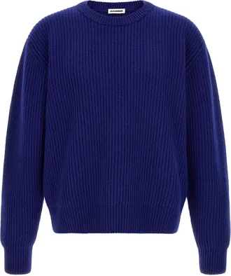 Jil Sander Blue Knitted Sweaters