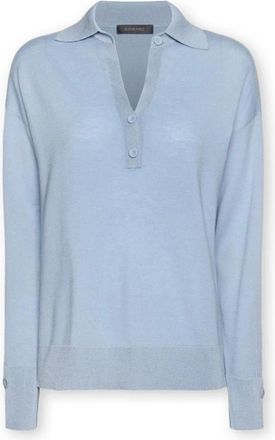Elena Miro Dames, Truien, Blauw, Maat: XS Wol