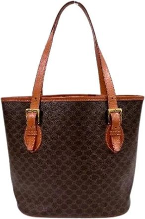 Celine Pre-owned Tote Bags, female, Brown, Size: ONE SIZE Pre-owned Macadam PVC Leather Handbag
