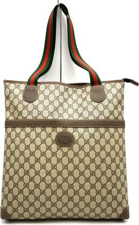 Gucci Brown Gg Supreme Tote Bag (Pre-Owned)