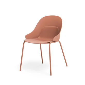 Koketto Home Silla de polipropileno en terracota con reposabrazos