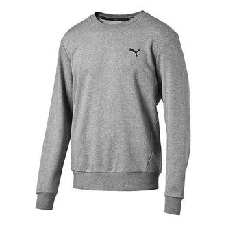 Puma Embroidered Logo Sports Pullover Round Neck Gray 590321-03