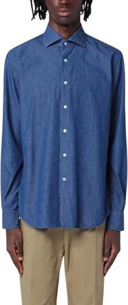 Xacus Heren, Overhemden, Blauw, Maat: 2XL Denim
