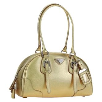 Prada Pre-owned Handbags, female, Yellow, Size: ONE SIZE Pre-owned Vintage Hand Bag
