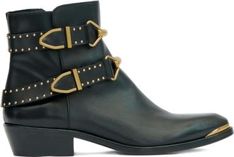 Isabel Marant Stivali Zalya con fibbia e borchie 35mm - Nero