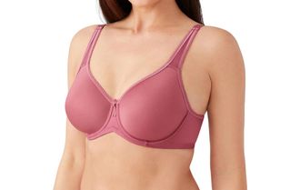 Wacoal Basic Beauty Spacer Underwire T-Shirt Fashion Bra In Rose Wine