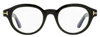 Tom Ford TF6037-B Blue Block Oval Eyeglasses - Black