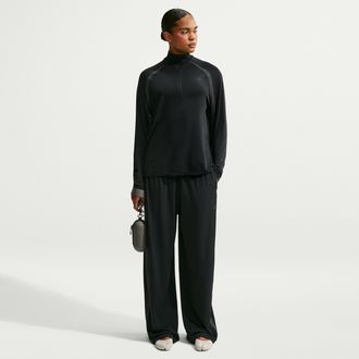 Nike Womens SKIMS Stretch Knit Wide-Leg Pants in Black | IU2217-054