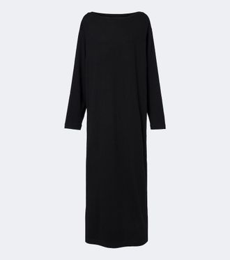 Extreme Cashmere N&deg;503 Pillar cotton and cashmere maxi dress