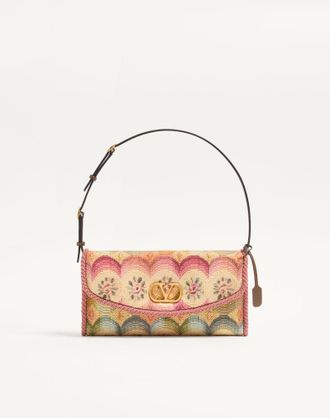 Valentino Garavani Valentino Garavani Devain Small Shoulder Bag In Jacquard Apres LHiver Fabric Wo