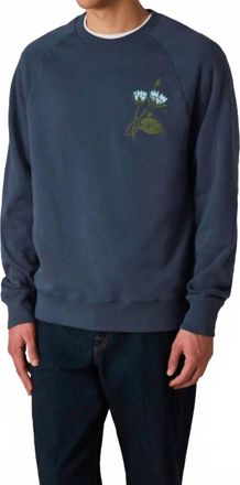 Paul Smith Floral Embroidery Sweatshirt In Steel Blue