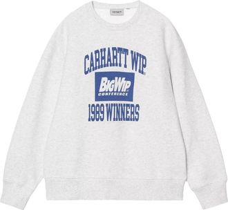 Carhartt Work in Progress Katoenen sweater met ronde hals - Heren - Sweatshirts - Grijs - L - Katoen - Hoodies & sweatvesten