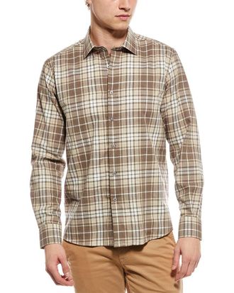 Scott Barber Heathered Weekend Plaid Shirt