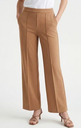 Liverpool L.A. Kayla Wide Leg Pull-On Trousers in Rich Camel at Nordstrom, Size 12